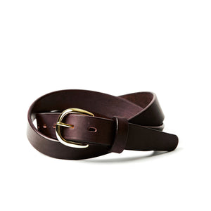The Dress Belt/Round Buckle- Havana Brown 1 3/16" (30mm)