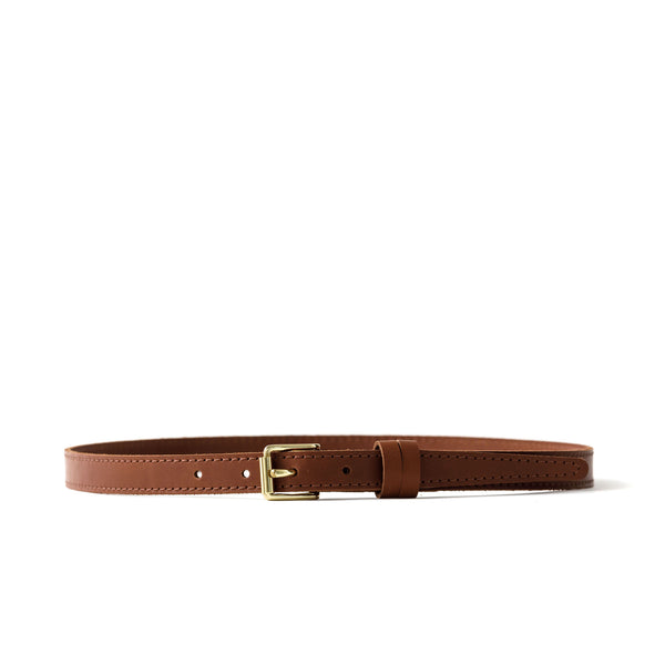 Load image into Gallery viewer, The Skinny Belt (Stitched) Woodlands Tan 3/4" (20mm)