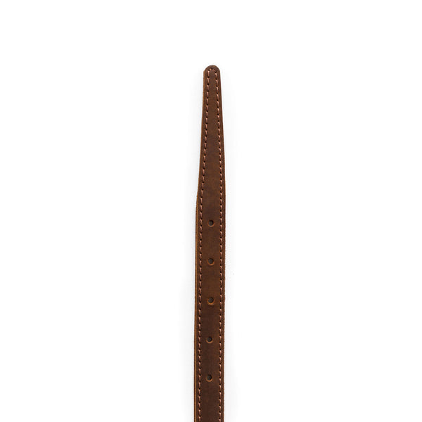 Load image into Gallery viewer, The Skinny Belt (Stitched) - Nubuc Brown 3/4" (20mm)
