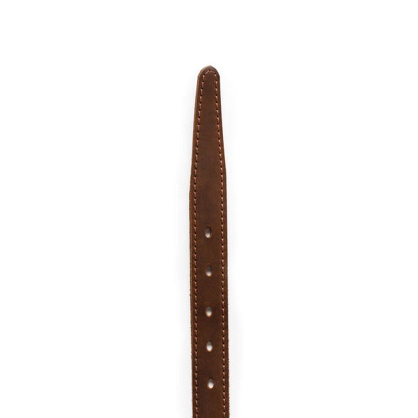 Load image into Gallery viewer, The Slim Chino Belt (Stitched) - Nubuc Brown 1" (25mm)