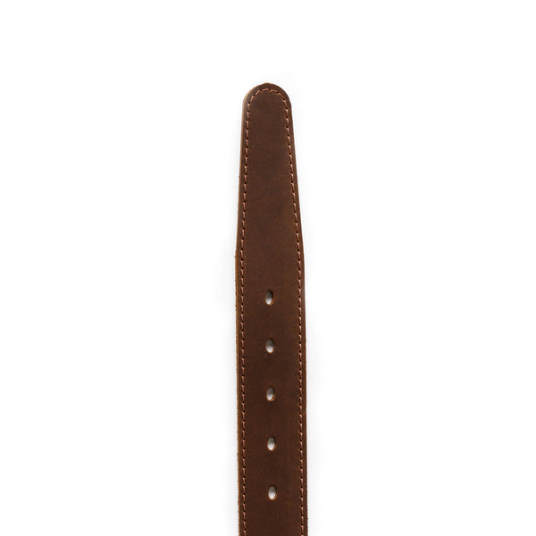 Load image into Gallery viewer, The Midtown Belt (Stitched) Square Dress Buckle - Nubuc Brown 1 3/8" (35mm)