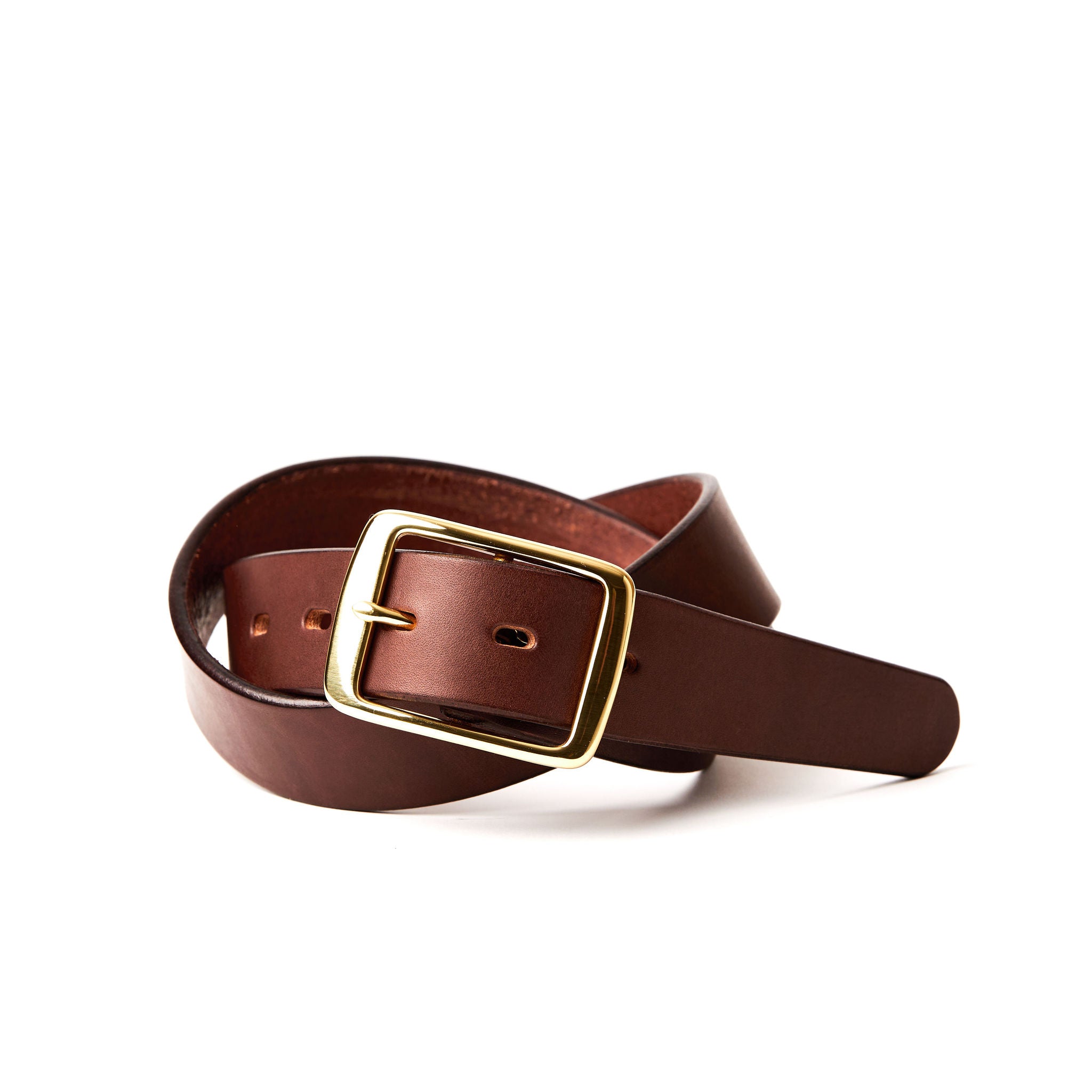 The Classic Belt/Full Buckle- Medium Brown 3/8