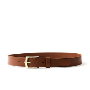 The Midtown Belt, (Stitched) Square Dress buckle - Woodlands Tan 1 3/8" (35mm)