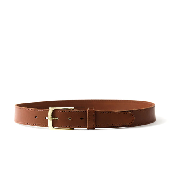 Load image into Gallery viewer, The Midtown Belt, (Stitched) Square Dress buckle - Woodlands Tan 1 3/8&quot; (35mm)
