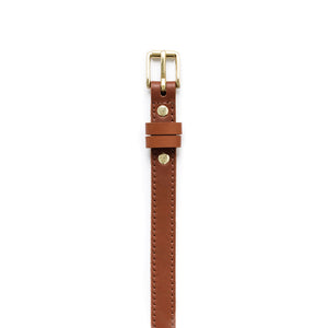 The Skinny Belt (Stitched) Woodlands Tan 3/4" (20mm)